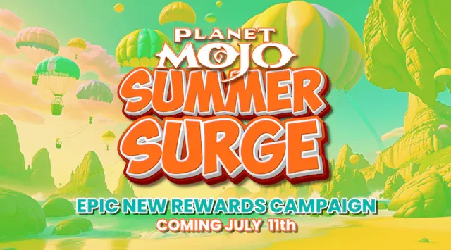 Join Planet Mojo's Summer Surge event starting July 11th and compete for over 1 million MOJO tokens and $25,000 in prizes.