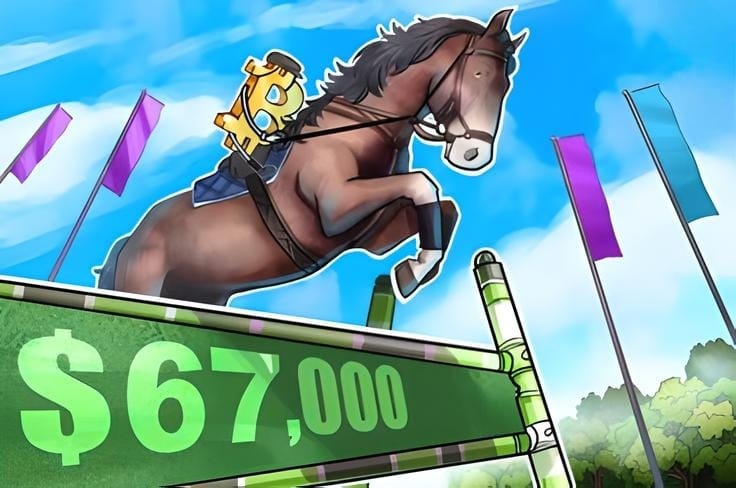 Hơn 75% nhà đầu tư Bitcoin ngắn hạn có lãi khi BTC vượt mốc $67K