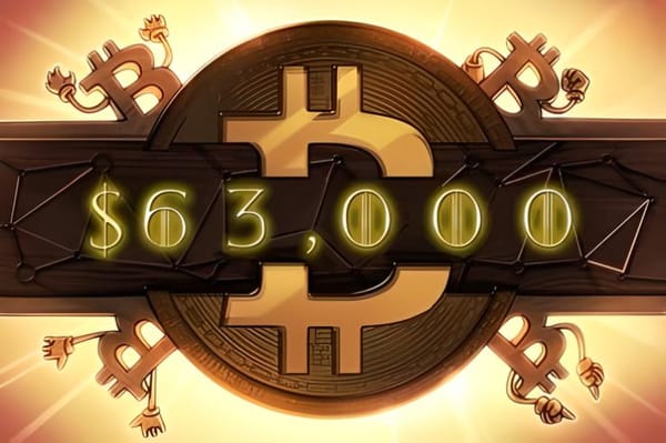 Giá BTC yêu cầu mức $63K trở lại khi CEO BlackRock gọi Bitcoin là 'hợp pháp'